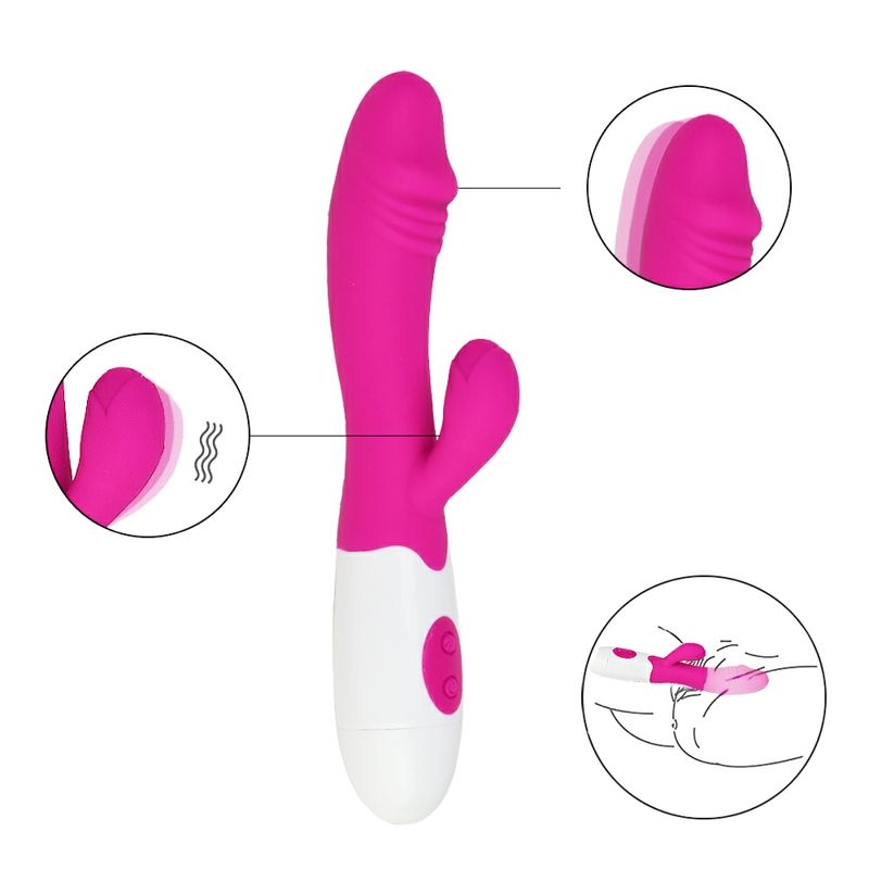 Sora - Pilli Aynı Anda Klitoris ve G-Spot Uyarıcı 2 in 1 Rabbit Vibratör detay