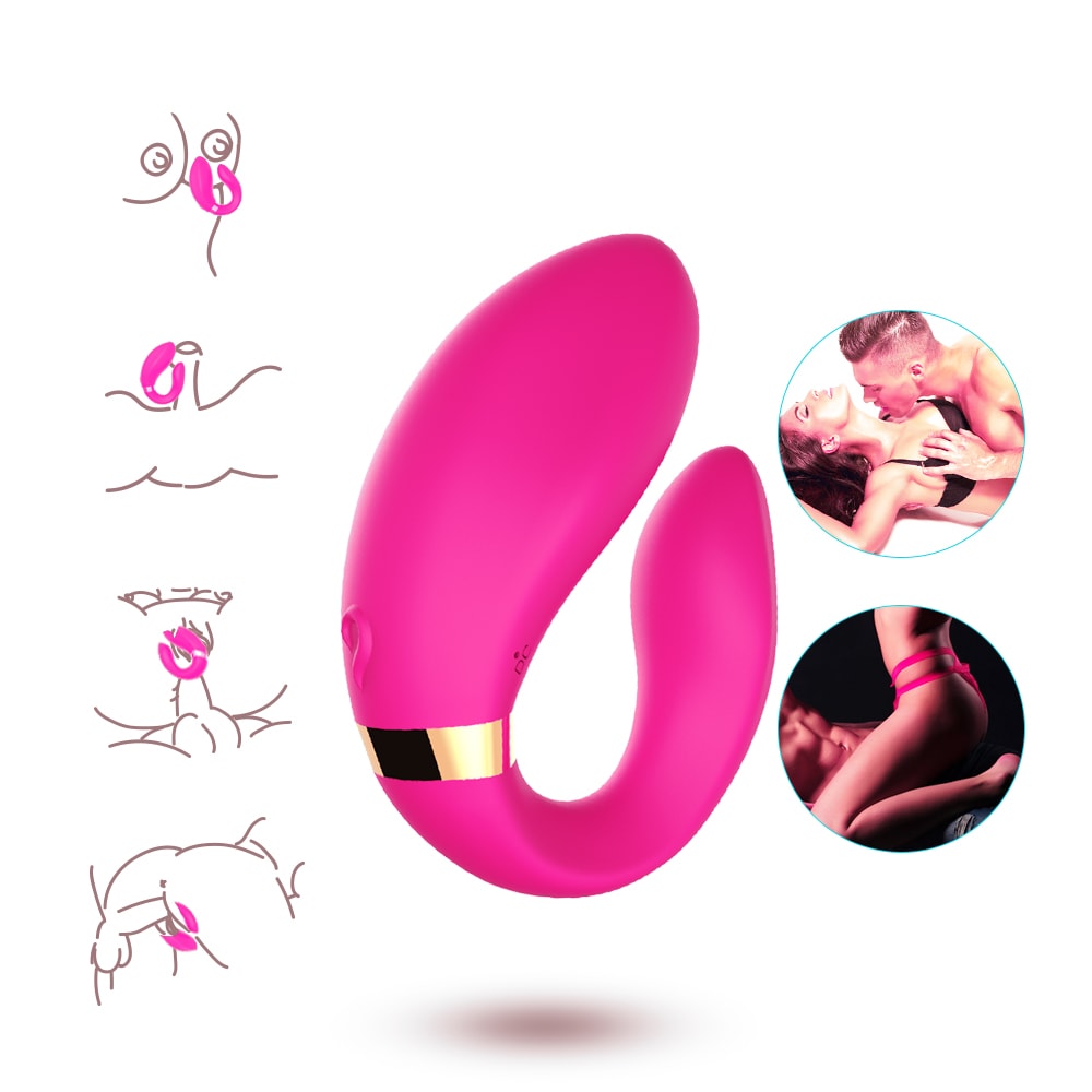 Crescent - Uzaktan Kumandalı İlişki Anında Kullanılabilir Klitoris ve G Spot Uyarıcı 2 in 1 Çift Vibratörü detay
