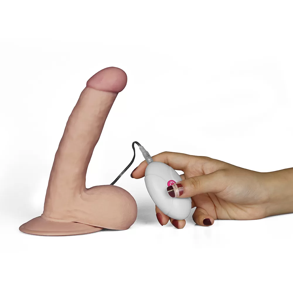 19 CM Titreşimli Ultra Yumuşak Dokulu Belden Bağlamalı Kemerli Realistik Vibratör Penis detay