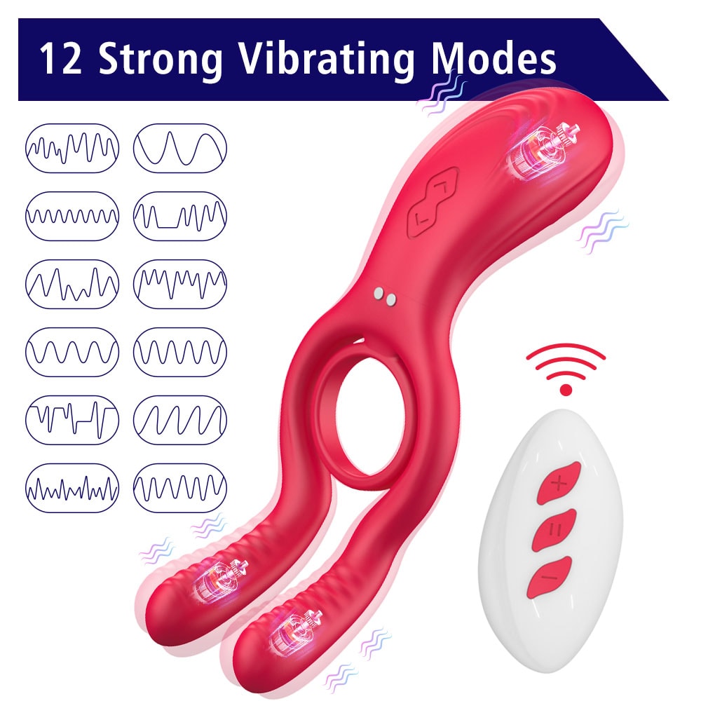 Singun - Şarjlı Uzaktan Kumandalı Klitoris Uyarıcı Vibratör Testis ve Perine Uyarıcı Penis Halkası