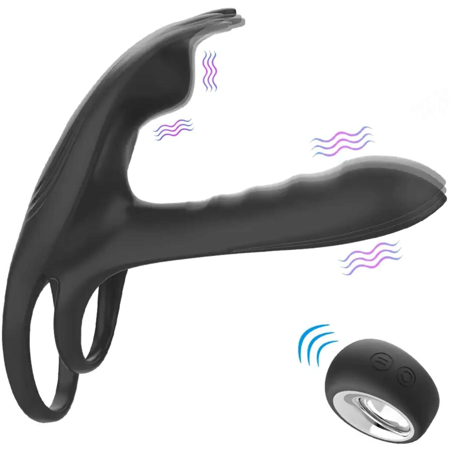 Alex B - Şarjlı Uzaktan Kumandalı G Nokta ve Klitoris Uyarıcı Vibratör Testis ve Penis Halkası