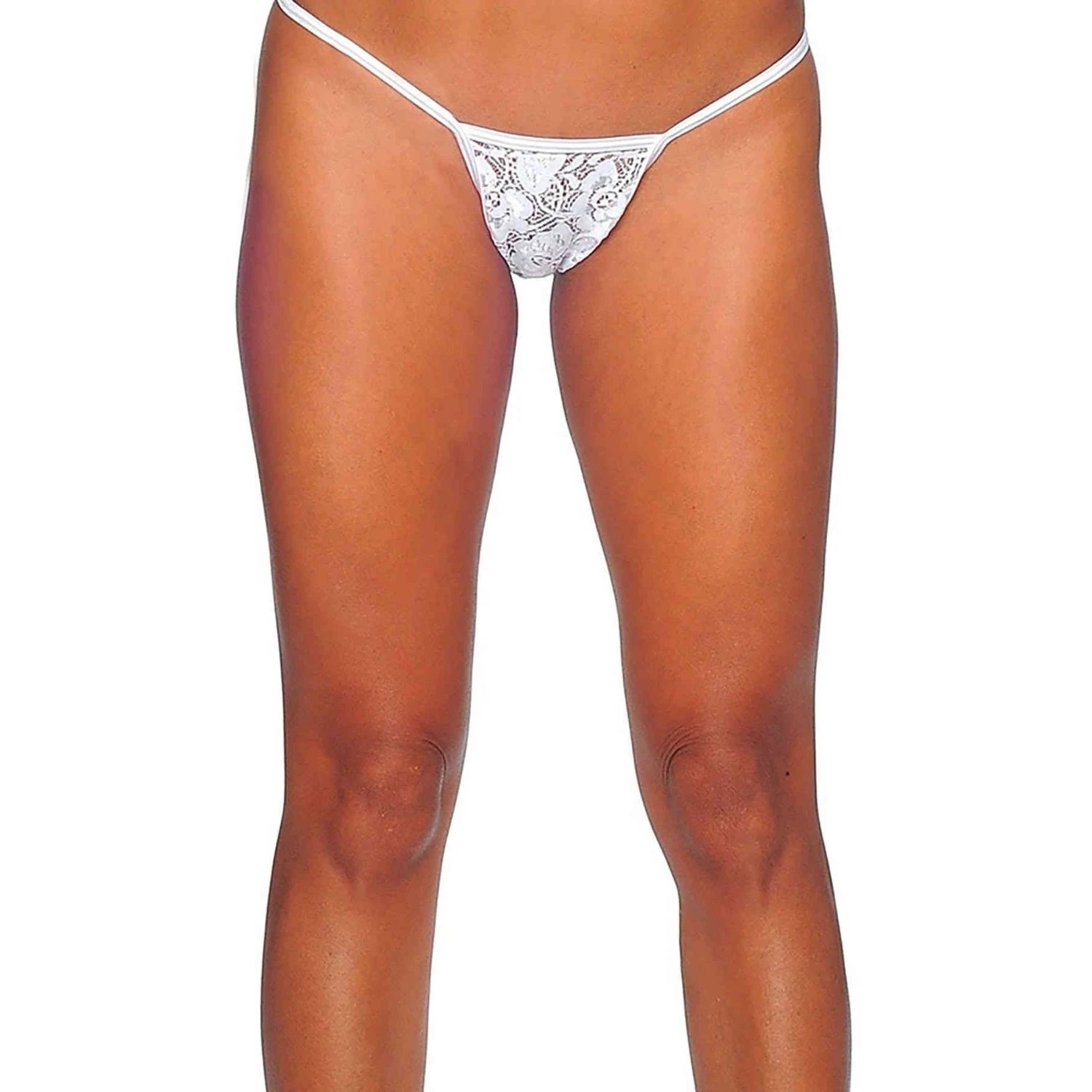 Sens Fantezi İç Giyim Dantel Tanga Beyaz Seksi Külot Erotik Giyim - 7111