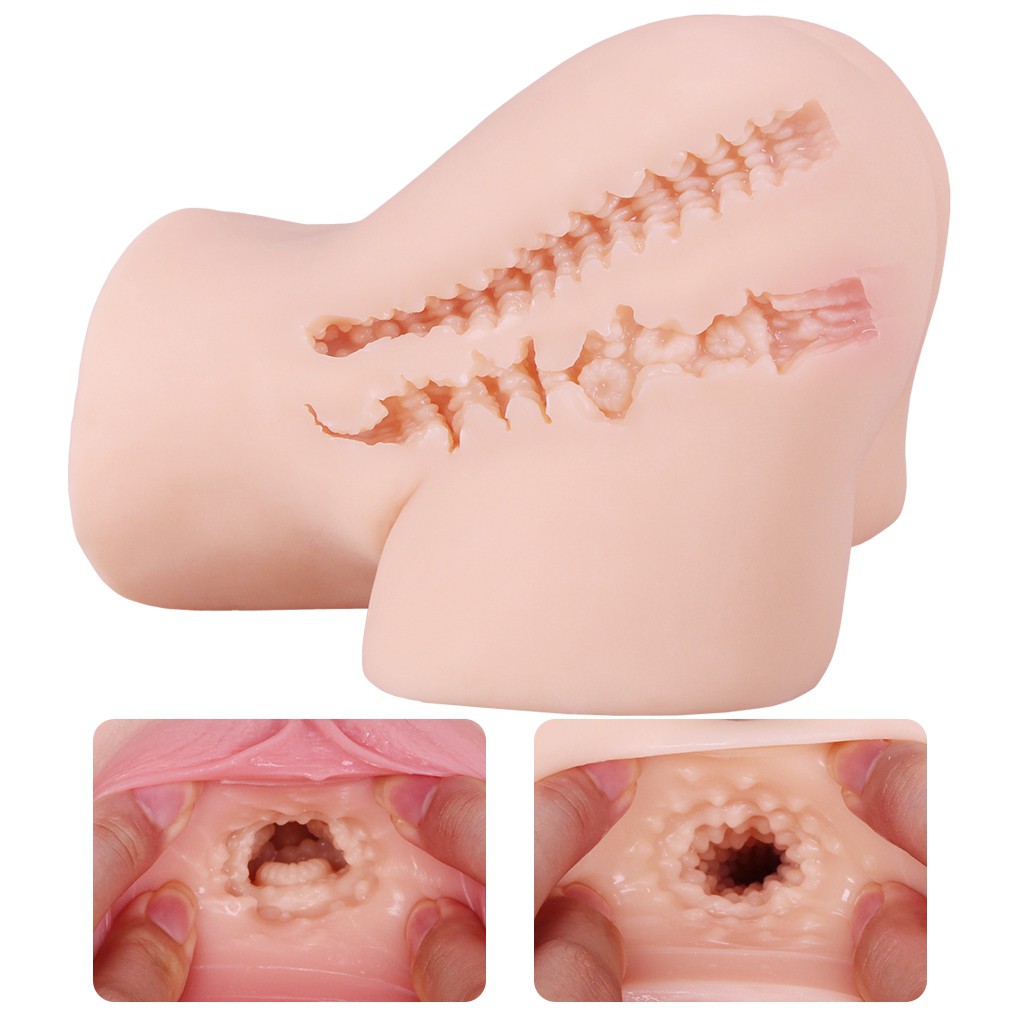 Lesta - Realistik Kalça Anal Vajina Çift Girişli 2 in 1 Titreşimli Isıtmalı Suni Vajina Mastürbatör 2.2 KG