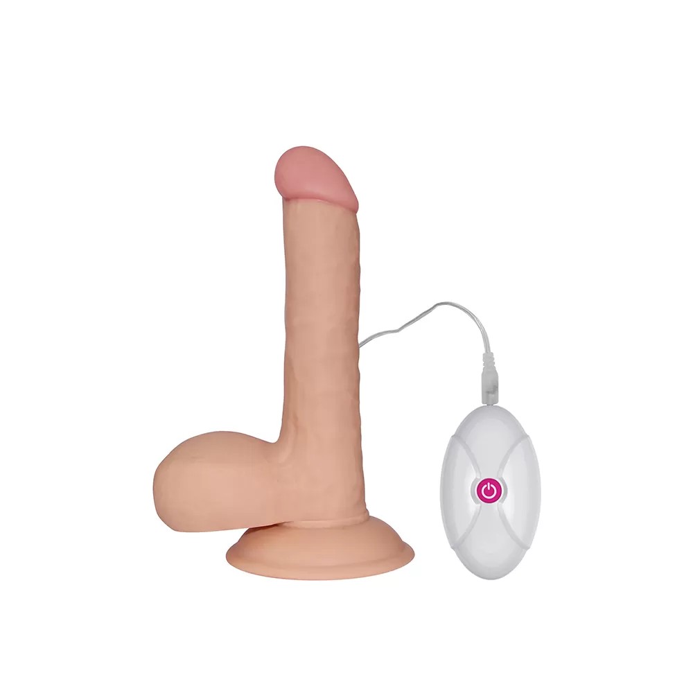 19 CM Titreşimli Ultra Yumuşak Dokulu Belden Bağlamalı Kemerli Realistik Vibratör Penis