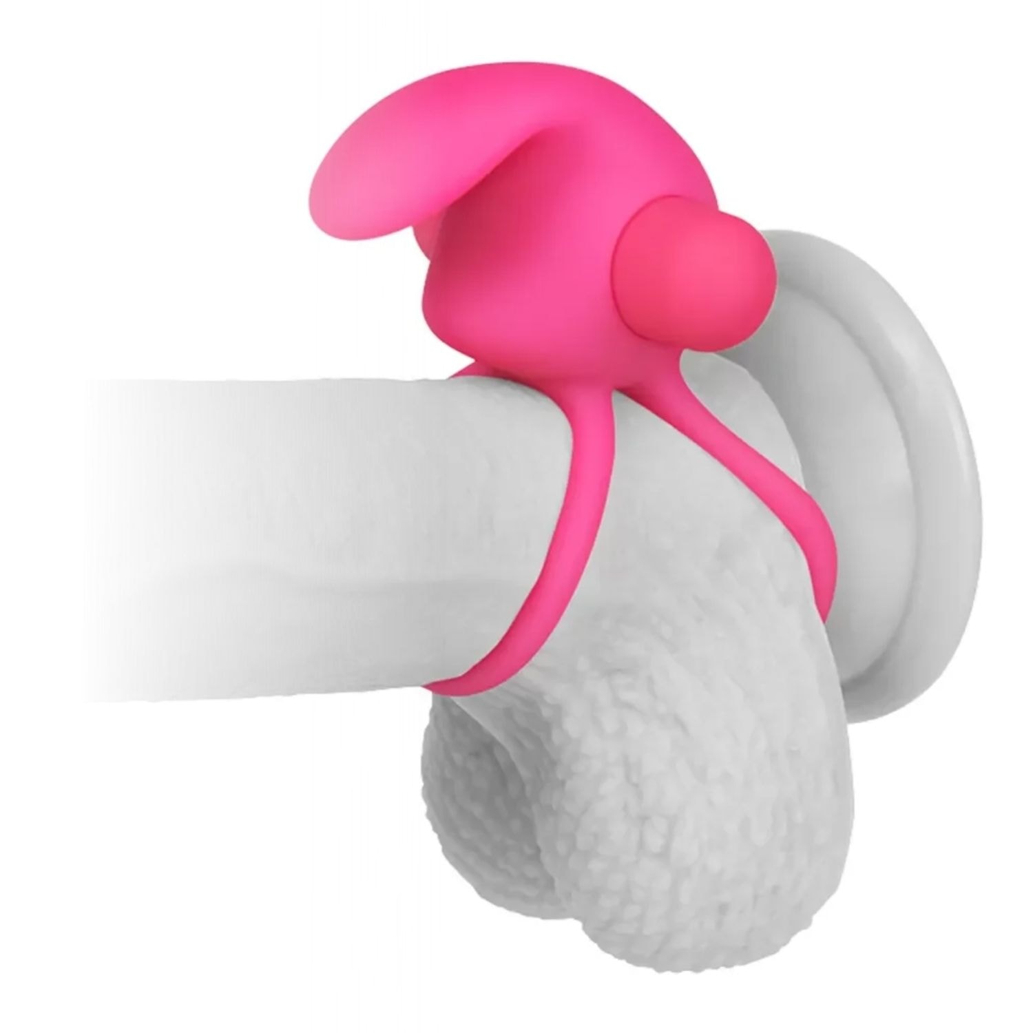Klitoris Uyarıcı Titreşimli Silikon Penis Halkası Pembe - Power Clit Duo Silicone Cockring