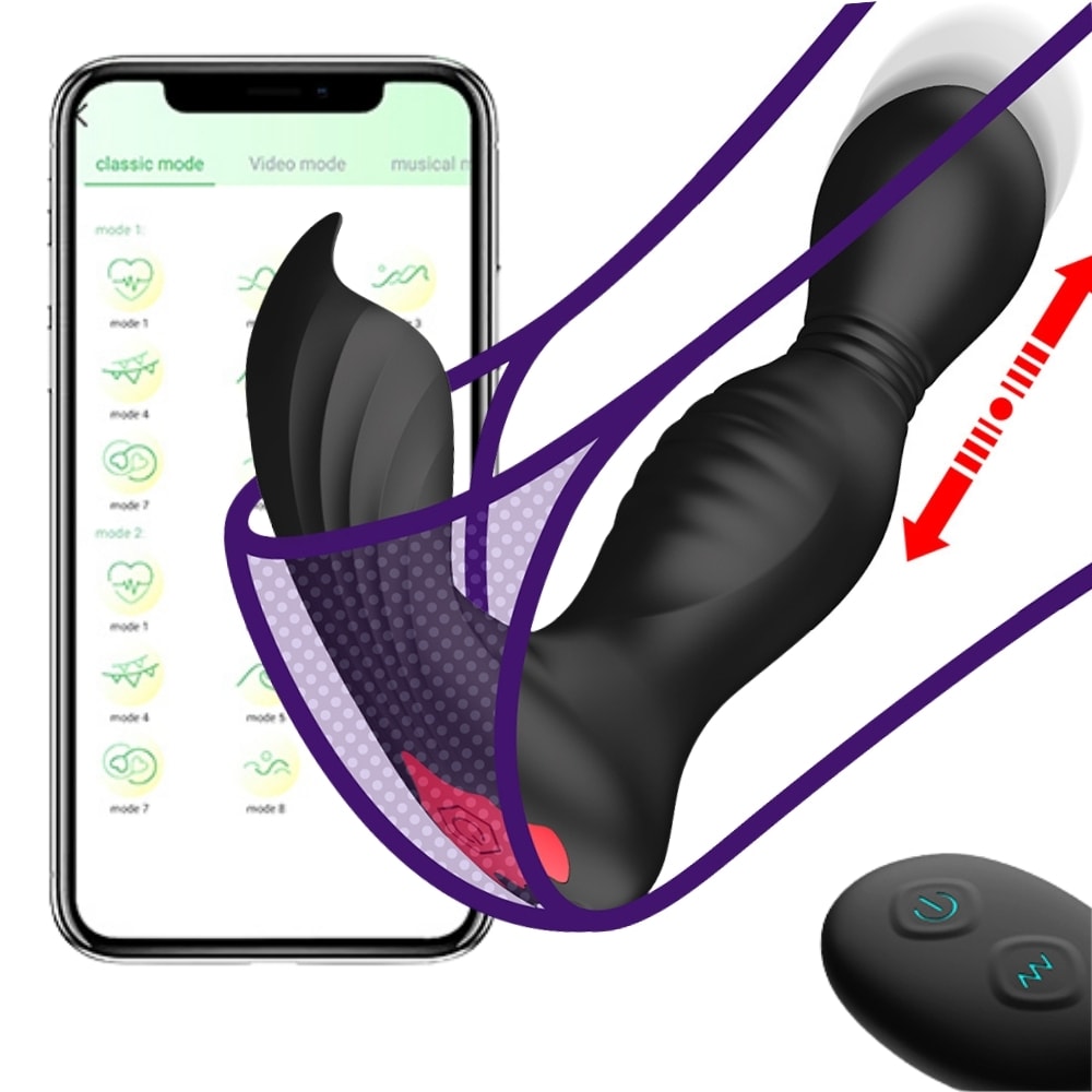 Şarjlı Uzaktan Kumanda ve Telefon Kontrollü İleri Geri Hareketli Klitoris Uyarıcı Külot İçi Vibratör detay