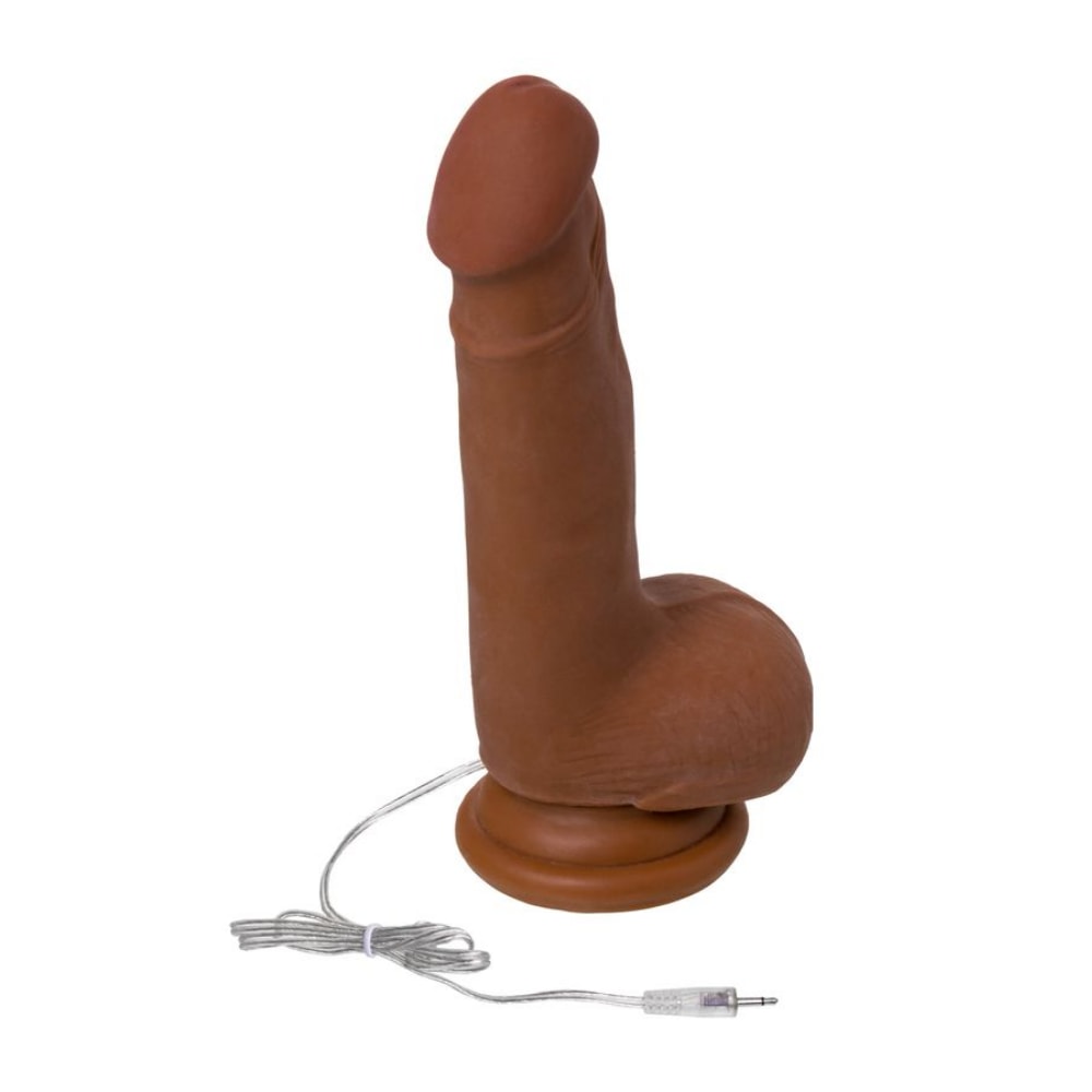 Mulatto Ultra Realistik Dokuda Dildo Güçlü Titreşimli Gerçekçi Vibratör Kahverengi Penis detay