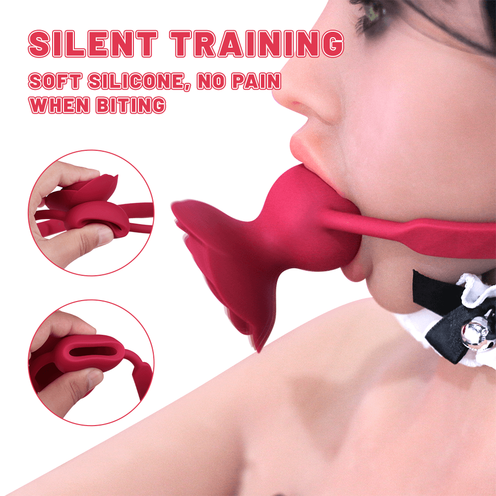 Blazing Ros Ball Gag Şarjlı Titreşimli Silikon BDSM Ağız Topu
