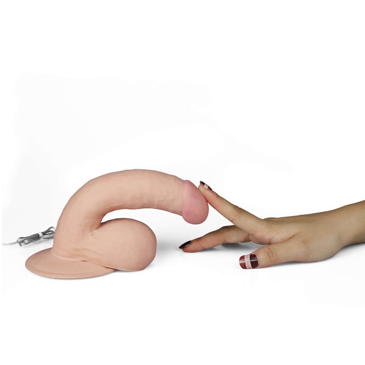 Ultra Yumuşak Realistik Dildo Güçlü Titreşimli Gerçekçi Yapay Penis Vibratör 18 CM