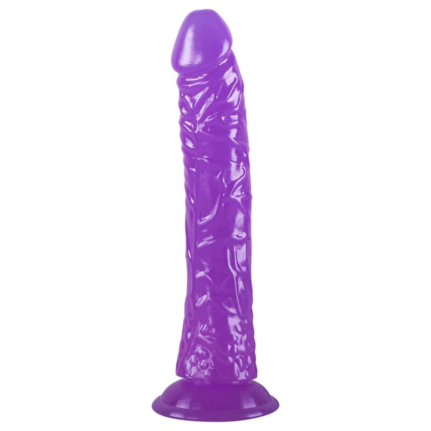 Güçlü Vantuzlu Damarlı Testissiz Realistik Dildo Anal Vajina Kullanım Gerçekçi Yapay Penis 21x3.5 CM