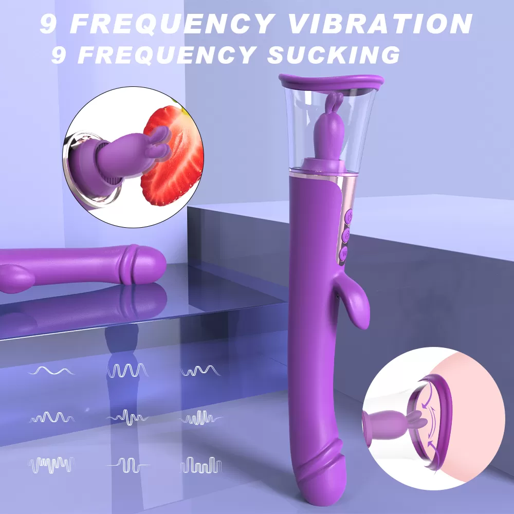 Esther Klitoris ve G-Spot Uyarıcı Emiş Güçlü Dil Simülasyon 4 in 1 Rabbit Vibratör detay