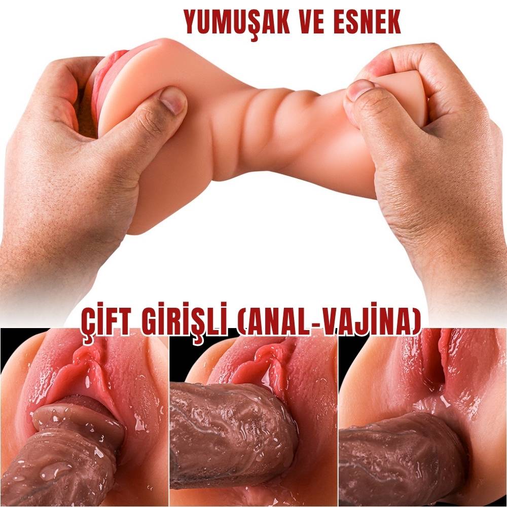 Candice - Gerçekçi Yumuşak Doku Titreşimli Suni Vajina Realistik Mastürbatör 15.5 CM