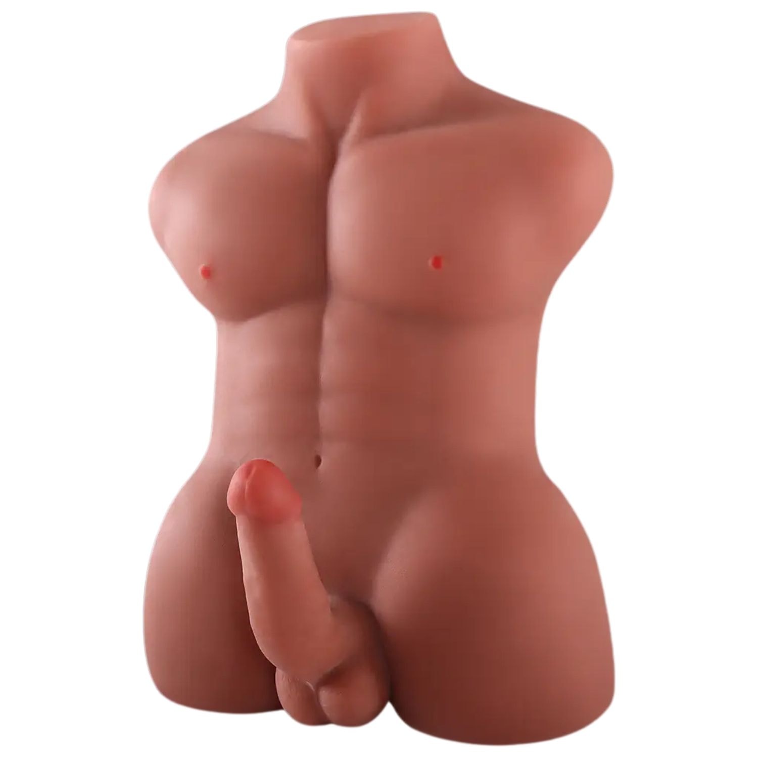 Grayson - Anal Girişli 16 CM Yapay Penis Erkek Zenci Realistik Manken Yarım Vücut Dildo