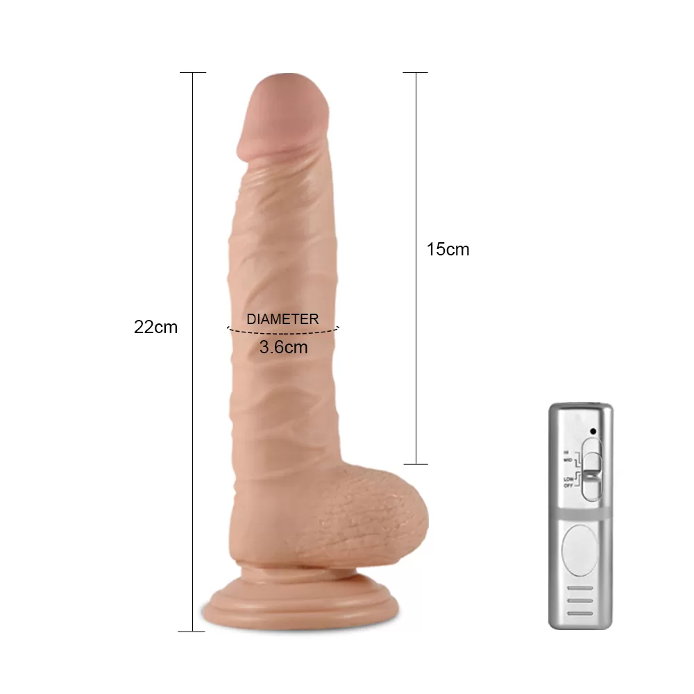 22 CM Titreşimli Realistik Penis - Real Extreme detay