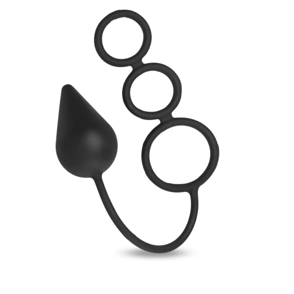 Master Series 3&apos;lü Penis Halkası ve Anal Plug
