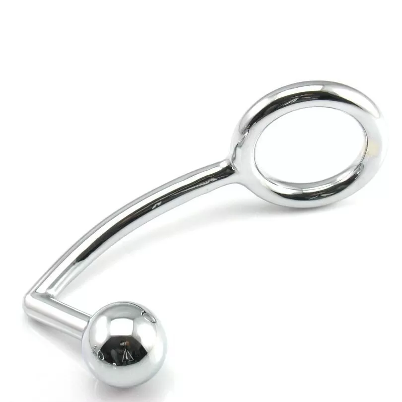 Anal Bead Butt Plug Paslanmaz Çelik Prostat Uyarıcı Anal Boncuk ve Metal Penis Yüzüğü detay