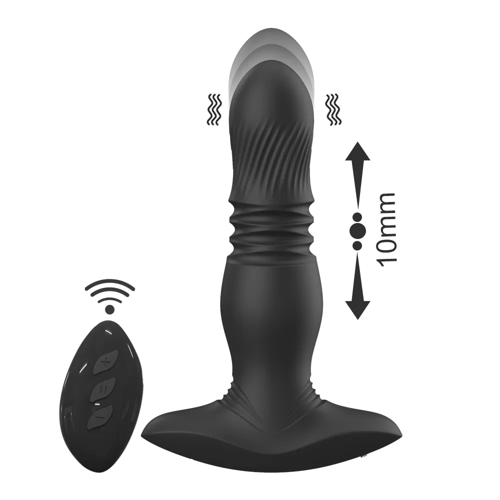 Roy - Manyetik Şarjlı Uzaktan Kumandalı Güçlü Titreşimli İleri Geri Hareketli G Spot ve Anal Vibratör detay