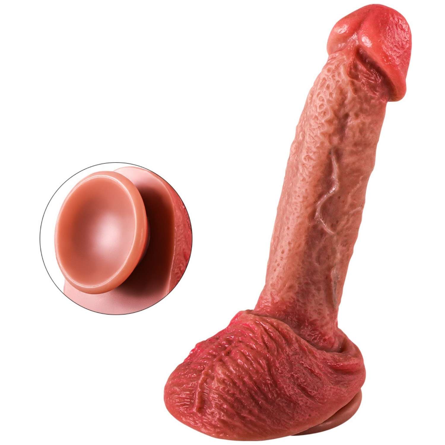 Luke - Ultra Yumuşak Dokulu Realistik Dildo Çift Katmanlı Silikon Gerçekçi Yapay Penis 20x4.2 CM