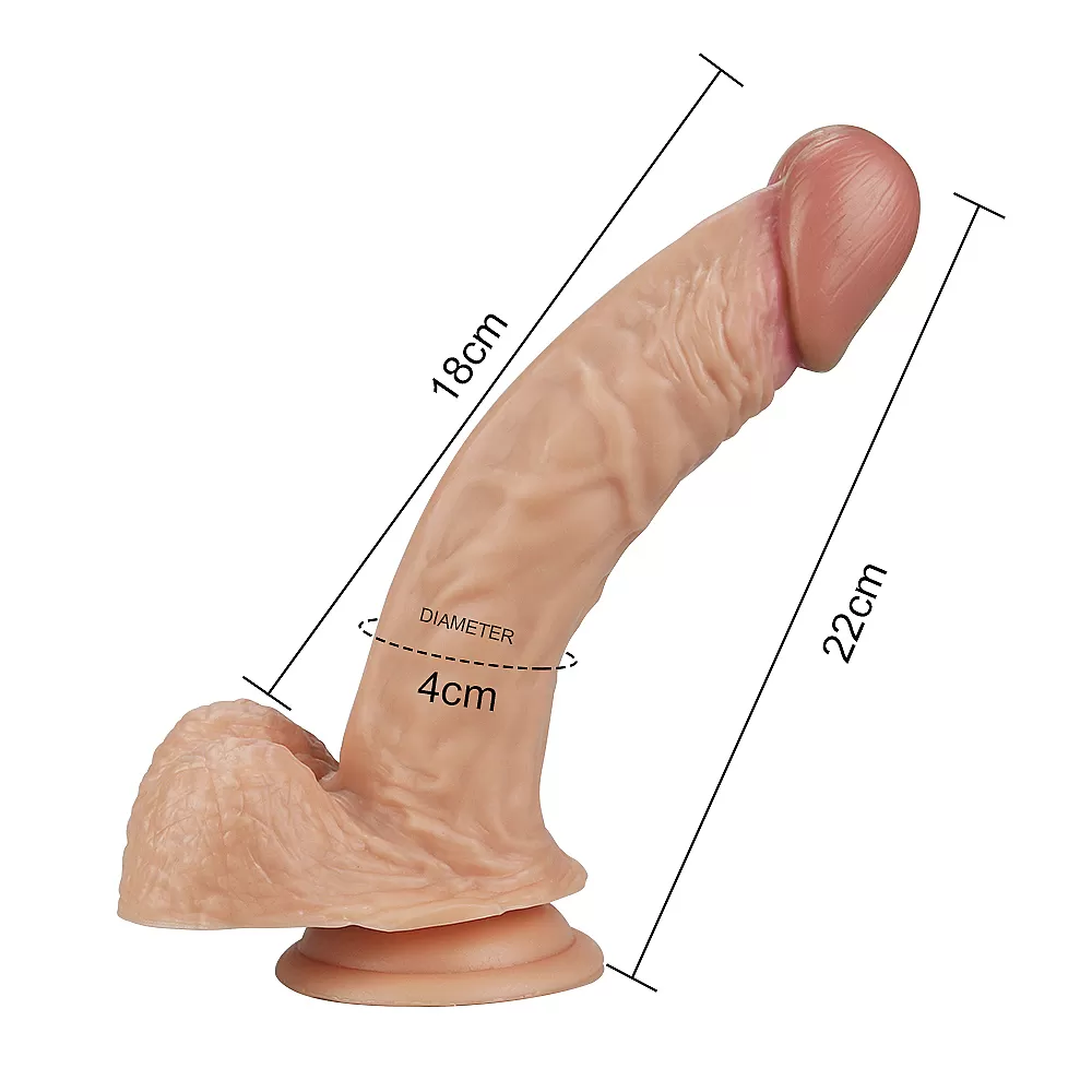 22 CM Eğik Realistik Penis - Real Extreme detay