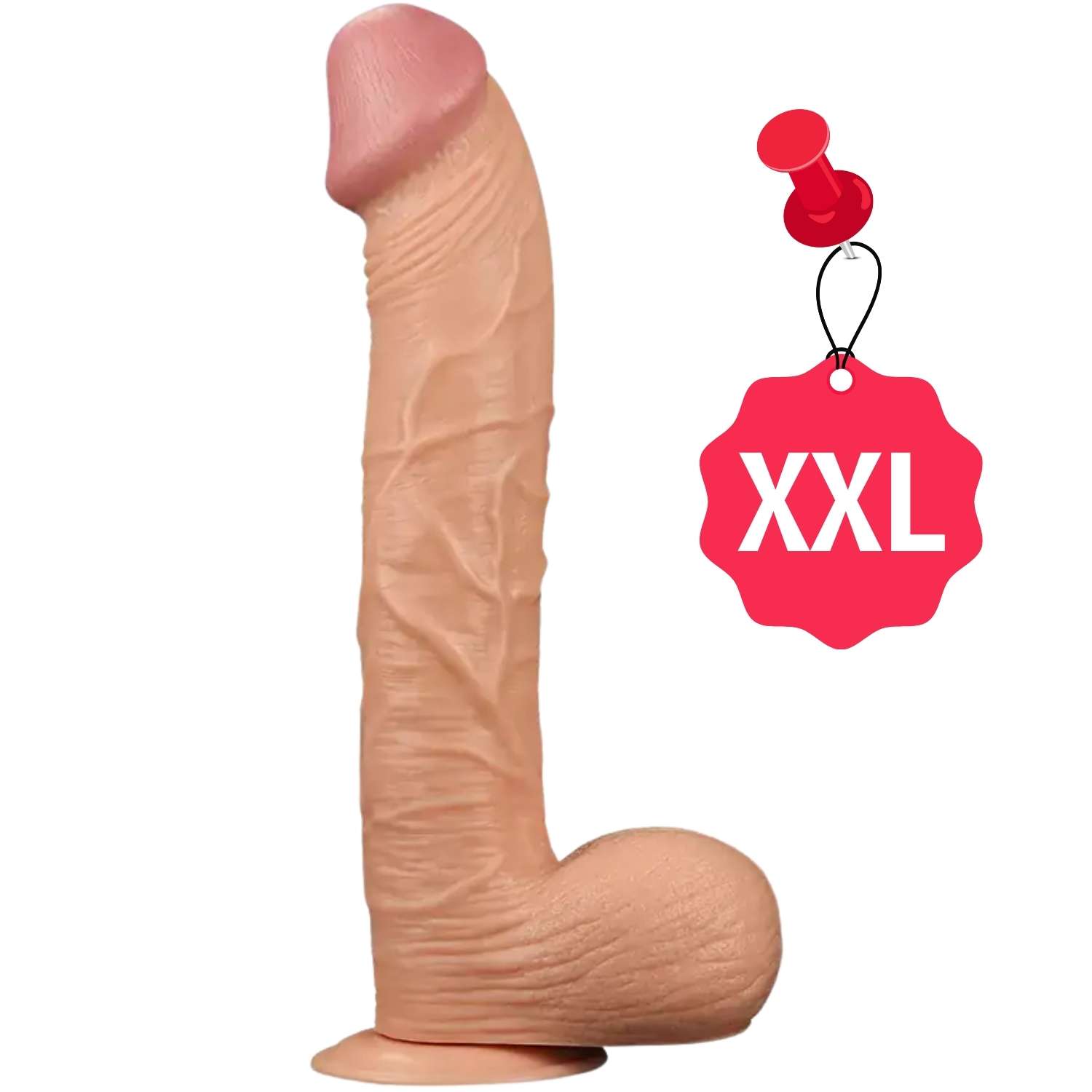 Legendary King Sized - Büyük Boy Kalın Realistik Dildo XXL Size Ekstra Büyük Gerçekçi Yapay Penis 33x5.5 CM