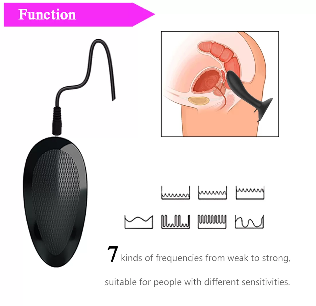 ROX Uzaktan Kumandalı Güçlü Titreşimli Vantuzlu Silikon Anal Plug Vibratör detay