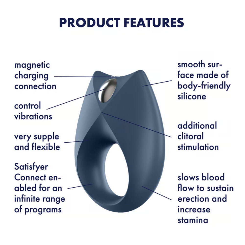 Satisfyer Royal One Connect App Şarjlı Telefon Kontrollü Klitoris Uyarıcı Penis Yüzüğü detay
