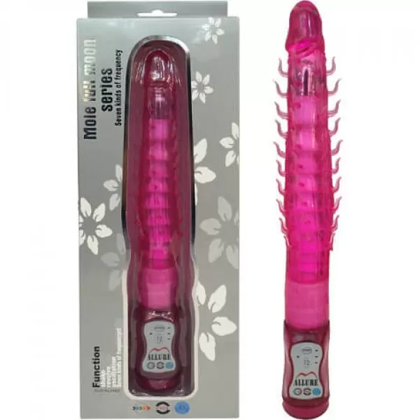 Mole Full Moon Series 12 Hız Titreşimli Kıkırdaklı Tırtıklı Vibratör 28 Cm Pembe