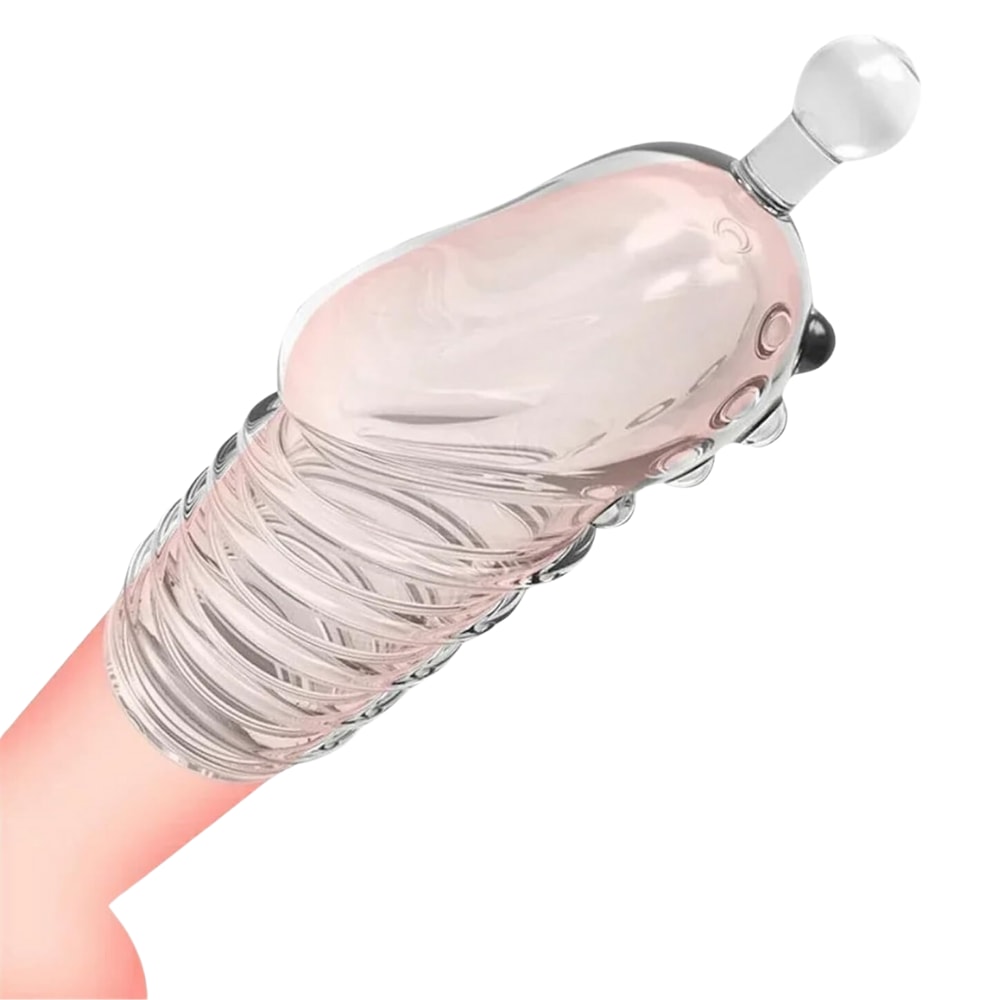 Tekrar Kullanılabilir Tırtıklı G Nokta Uyarıcı Kavrayan Silikon Penis Kılıfı detay