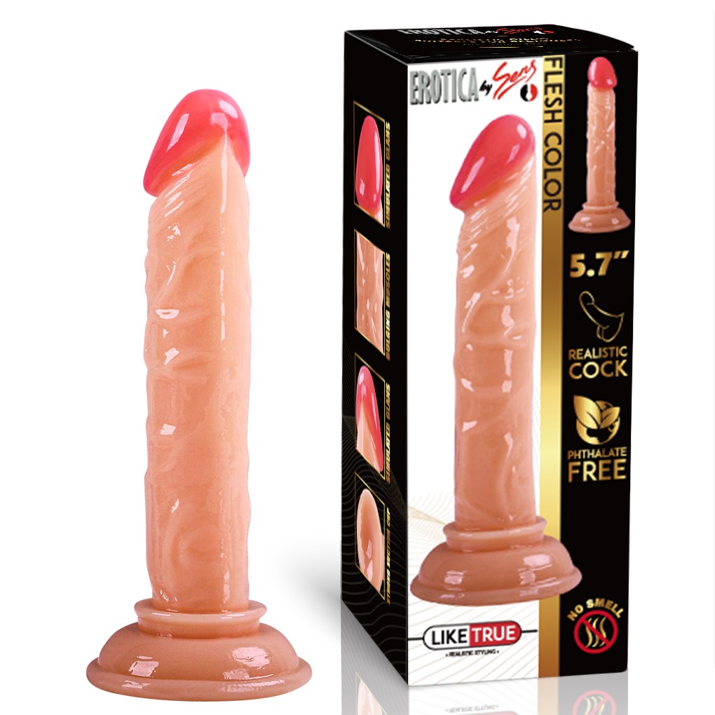 Güçlü Vantuzlu Testissiz Realistik Mini Dildo Anal Vajina Kullanım Gerçekçi Yapay Penis 14x2.4 CM
