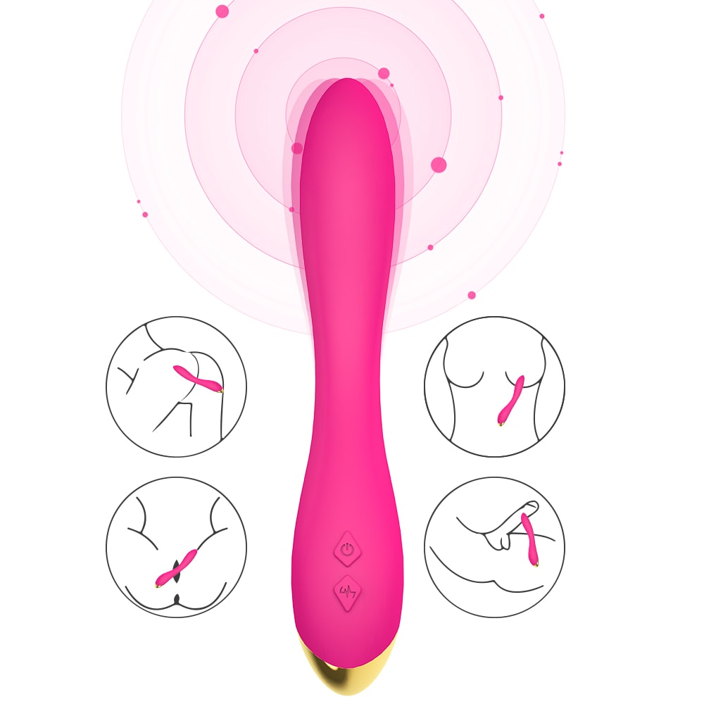 Flamingo - Şarjlı Esnek Yumuşak Doku Eğilebilir G Spot Uyarıcı Vibratör - Pembe detay