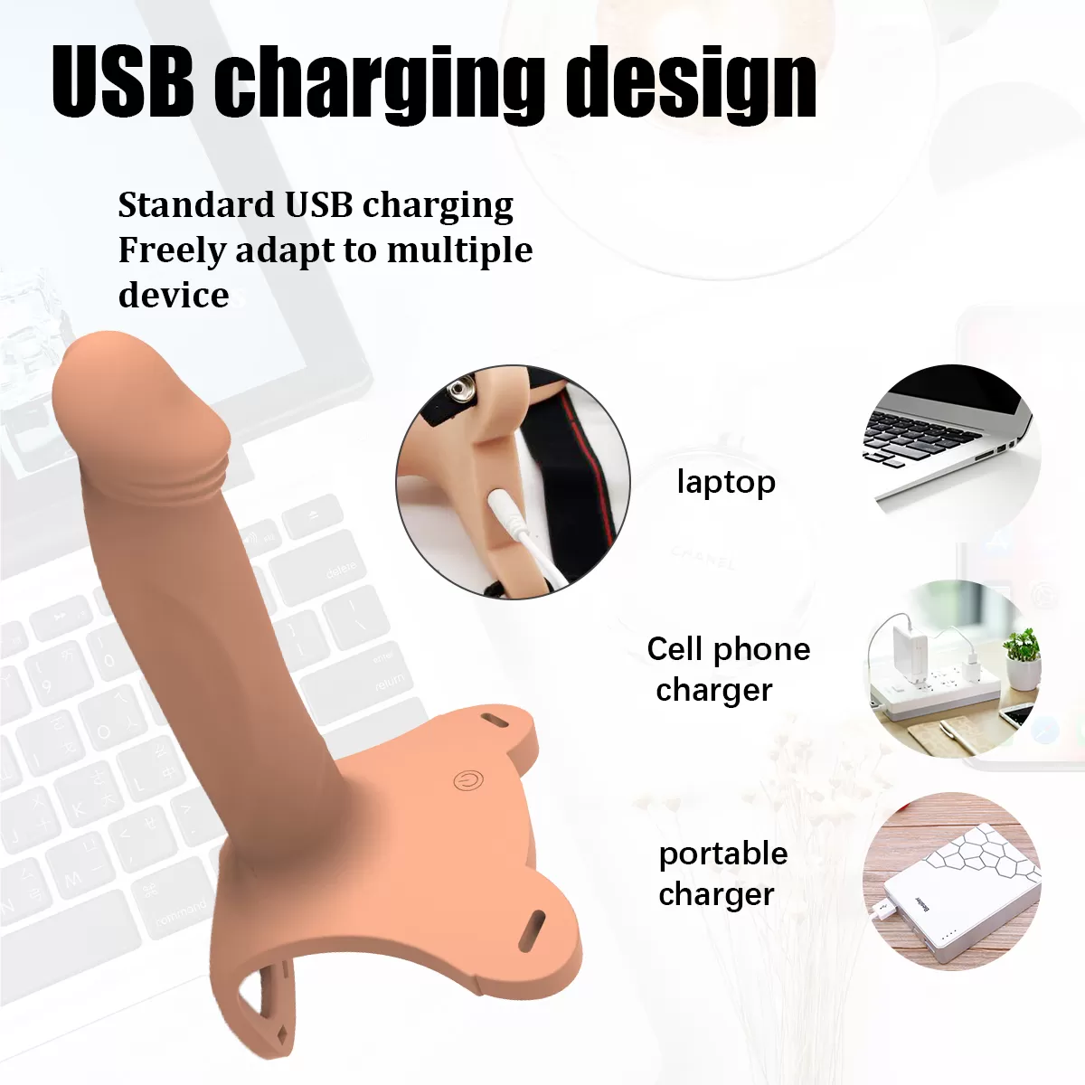 Kablosuz Kumandalı Şarjlı Ultra Yumuşak Dokulu İçi Boş Belden Bağlamalı Realistik Vibratör detay