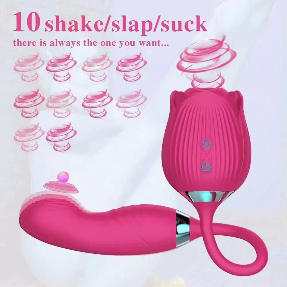 SUCKER ROSE Titreşimli G-Spot Tapping ve Klitoris Emiş Güçlü 3 in 1 Vibratör detay