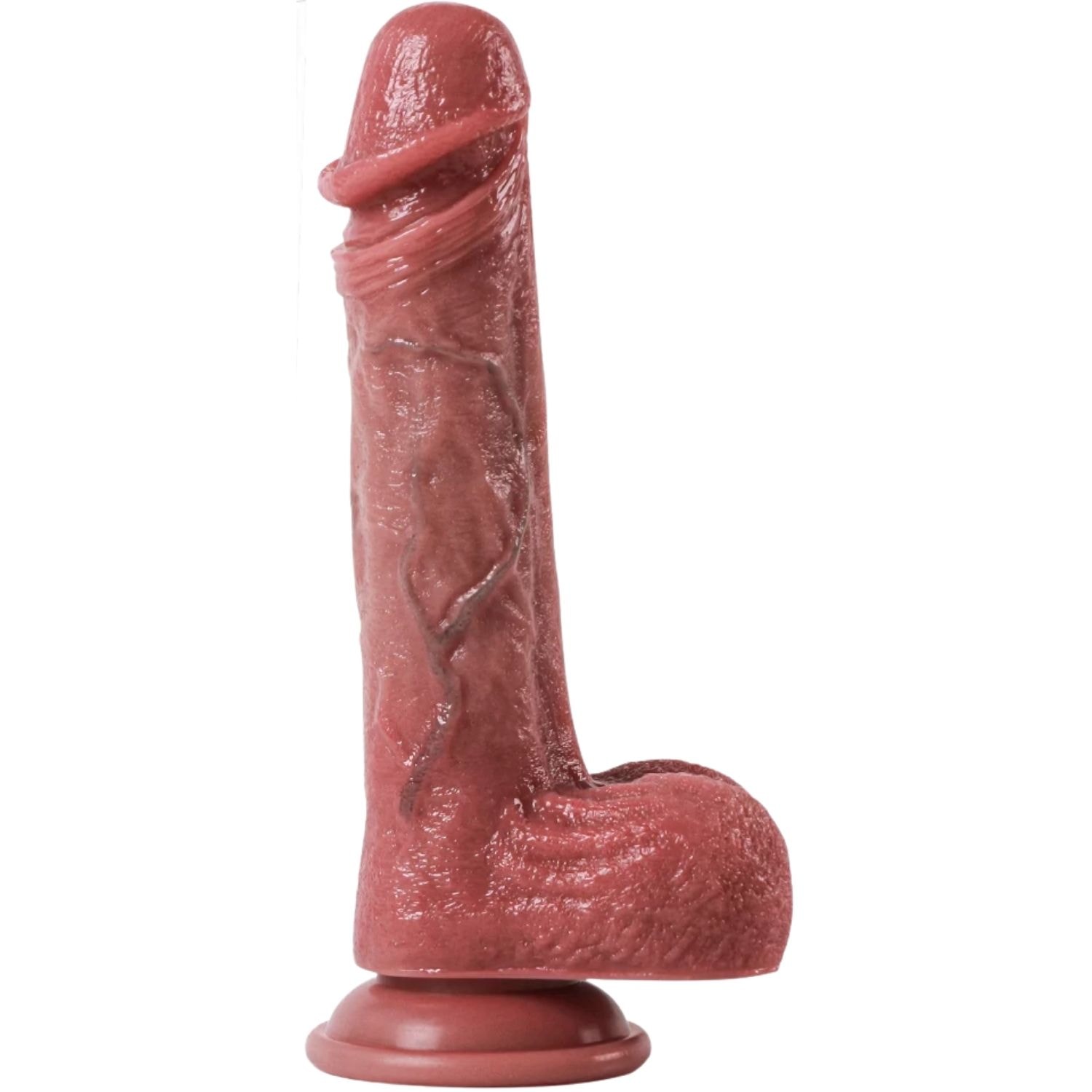 Jake - Ultra Yumuşak Doku Çift Katmanlı Mavi Damarlı Realistik Dildo Gerçekçi Yapay Penis 22x4.3 CM