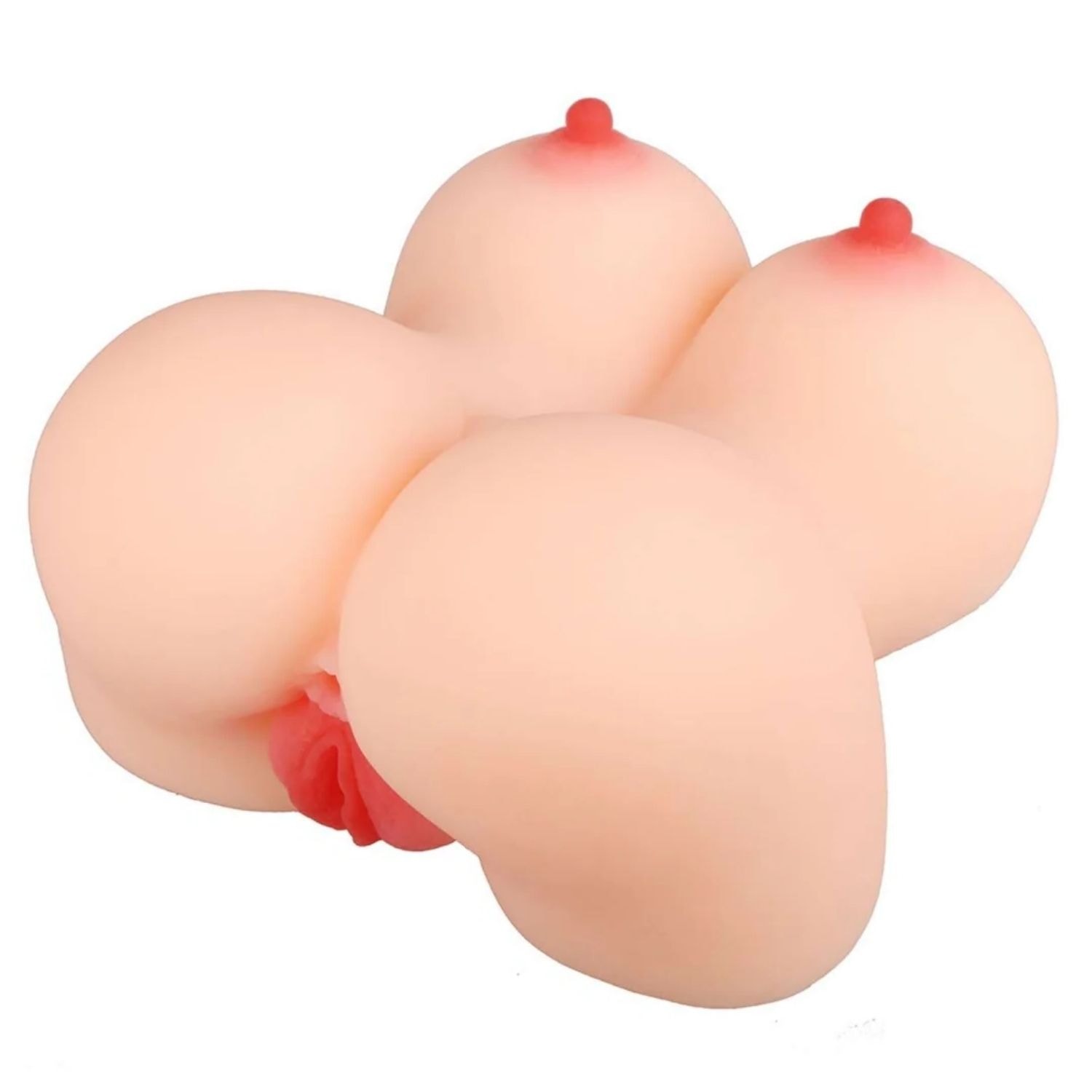 Jessica - Anal Vajina Çift Girişli Titreşimli Isıtmalı Realistik Kalça Göğüs Mastürbatör 2.3 KG