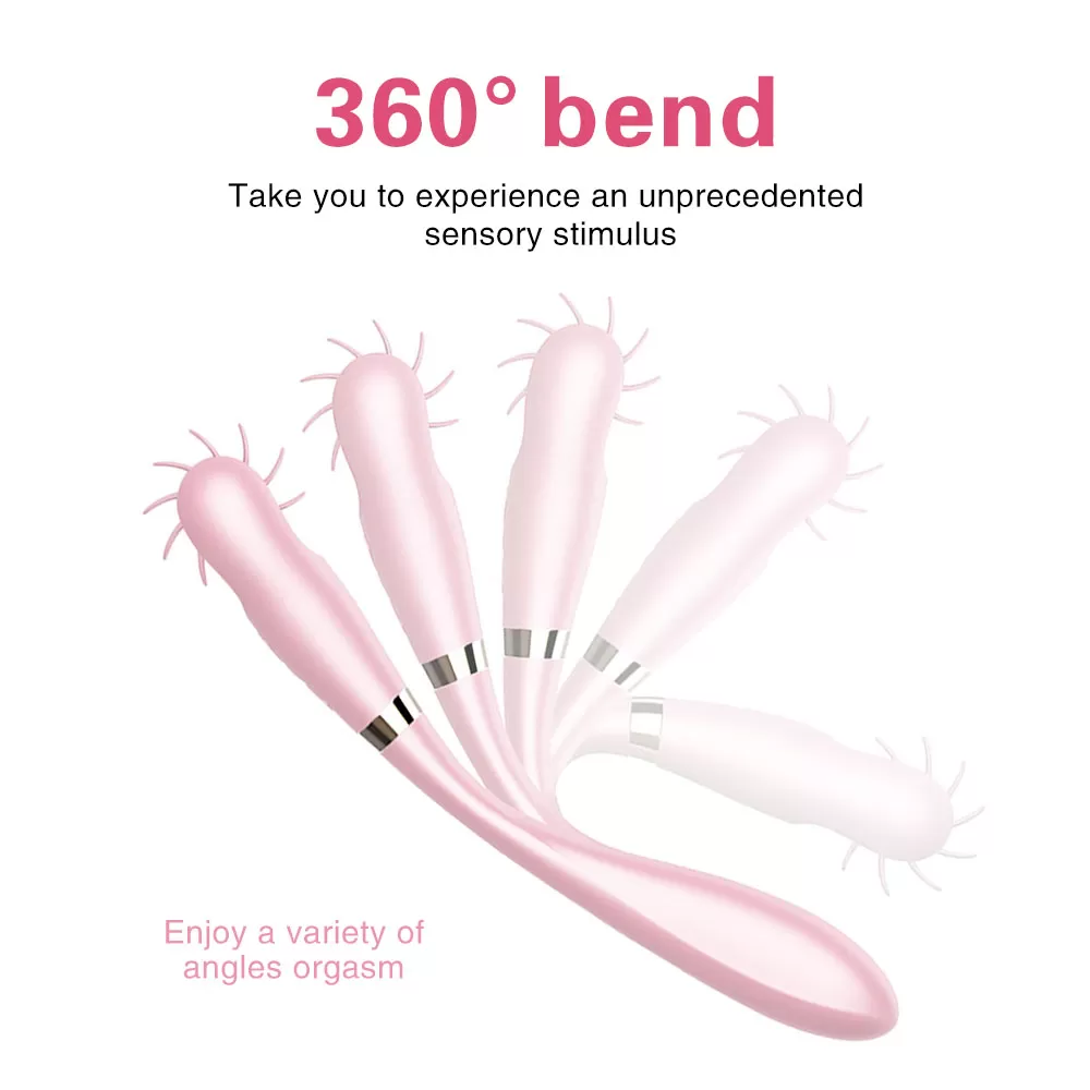 Manyetik Şarjlı Bükülebilir G Spot ve Klitoris Uyarıcı 3 in 1 Dil Vibratör detay