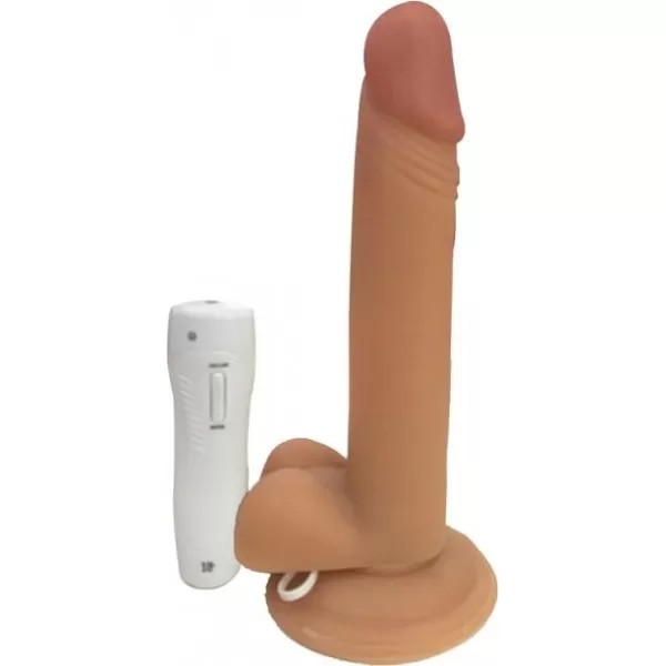 Dayson 360° Oynar Başlı Titreşimli Realistik Penis 20 Cm