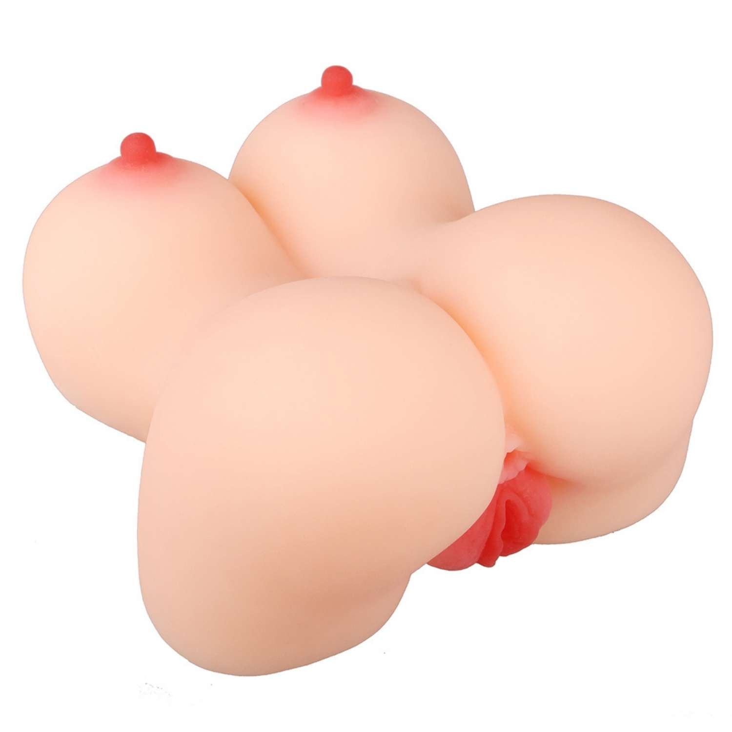 Jessica - Anal Vajina Çift Girişli Titreşimli Isıtmalı Realistik Kalça Göğüs Mastürbatör 2.3 KG