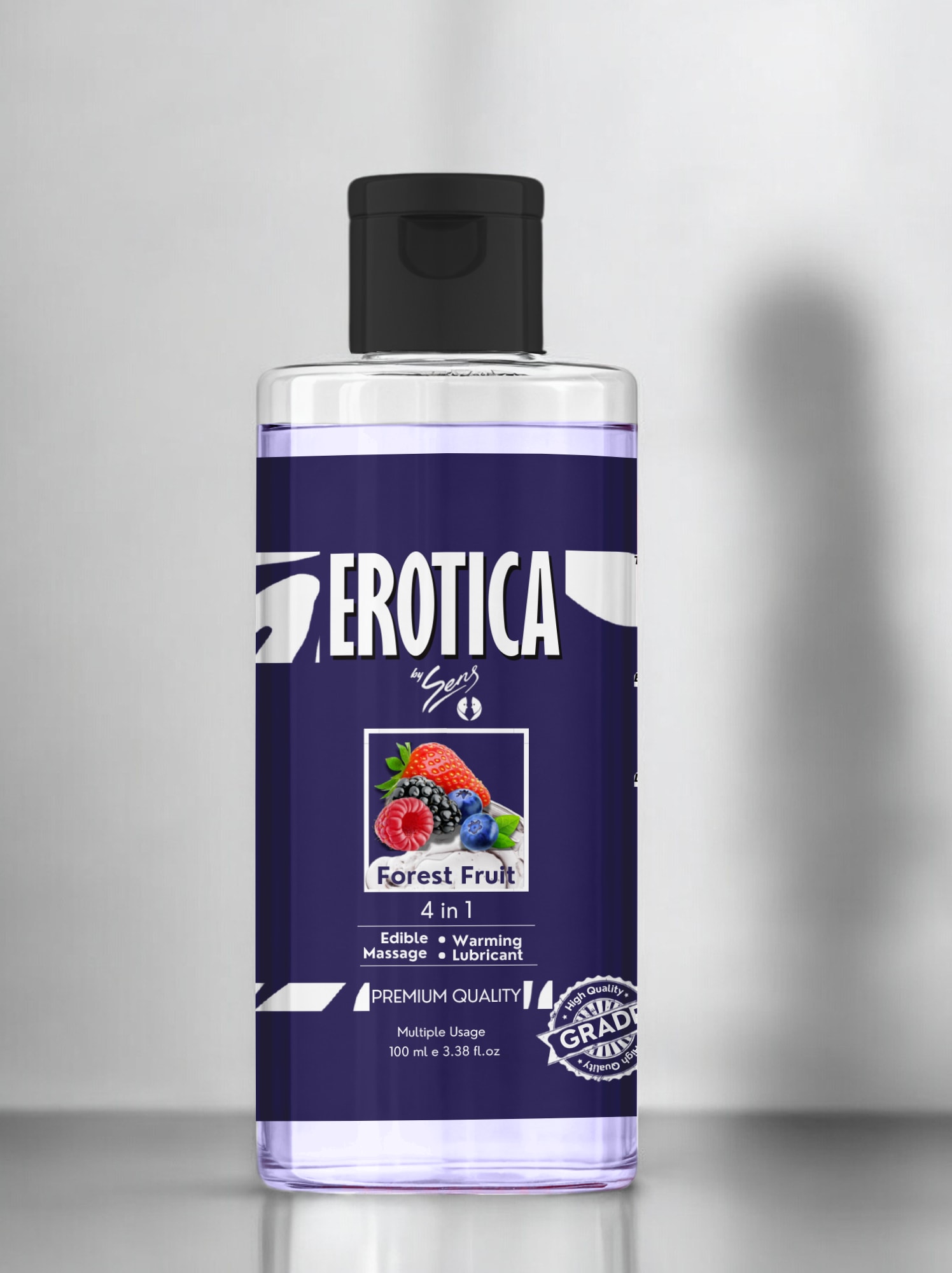 Forest Fruit 4 in 1 WB Lube 100 ml by Sens Su Bazlı Orman Meyve Aromalı Kayganlaştırıcı Masaj Jeli detay