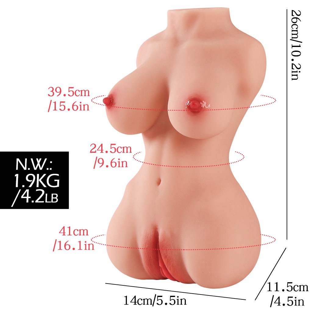 Karina - Realistik Manken Anal Vajina Çift Girişli 2 in 1 Titreşimli Suni Vajina Mastürbatör