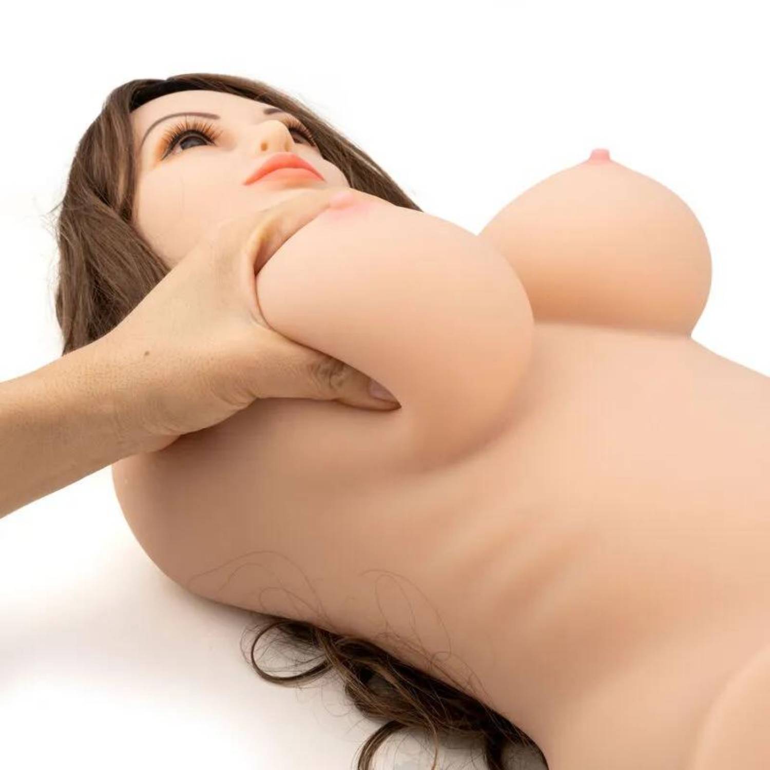 Julie - Mega Boy Saçlı Realistik Manken Oral Anal Vajina 3 Girişli Isıtmalı Titreşimli Mastürbatör 11 KG detay
