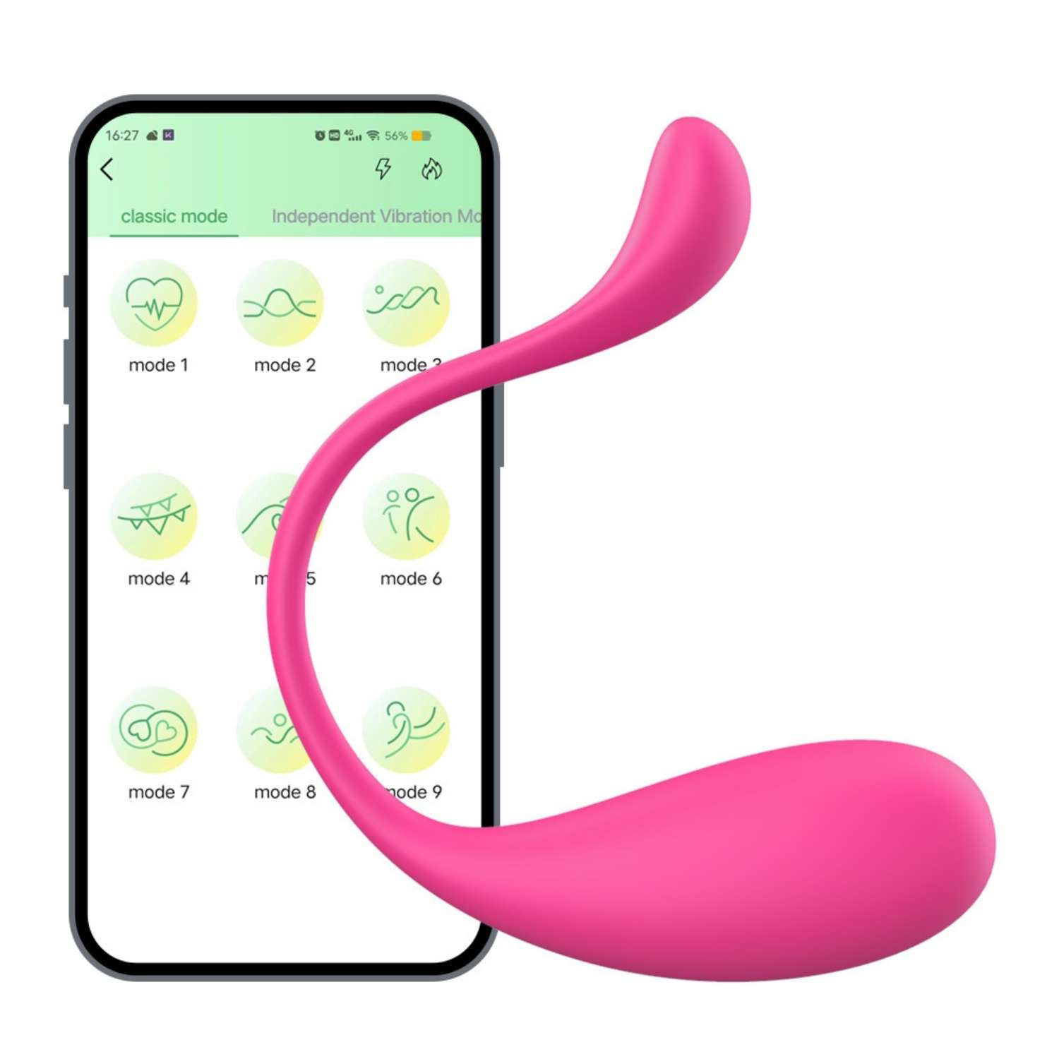 Lophin App - Şarjlı Telefon Kontrollü Güçlü Titreşimli Çok Sessiz G Spot Uyarıcı Giyilebilir Mini Vibratör