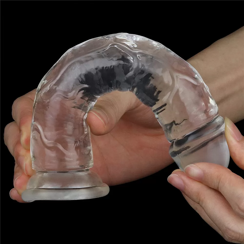 18CM Yeni Nesil Vantuzlu Şeffaf Dildo Penis - Flawless Clear Dildo detay