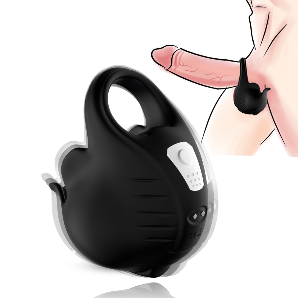 Lock - Şarjlı Kablosuz Kumandalı Testis Masaj Vibratörü Güçlü Titreşimli Penis Yüzüğü detay