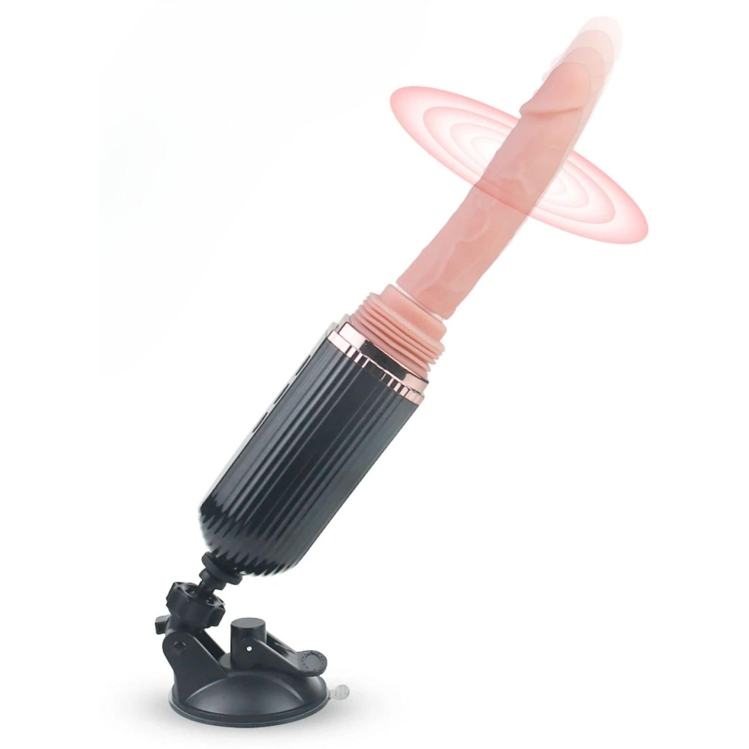 Gatling Plus - Şarjlı Vantuzlu Gerçekçi Et Dokusunda Yapay Penis Vibratör İleri Geri Hareketli Realistik Dildo