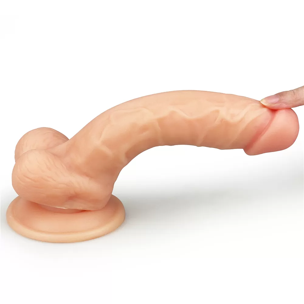 Geliştirilmiş Gerçekçi Yapay Penis Yumuşak Doku Realistik Dildo 20x4 CM detay