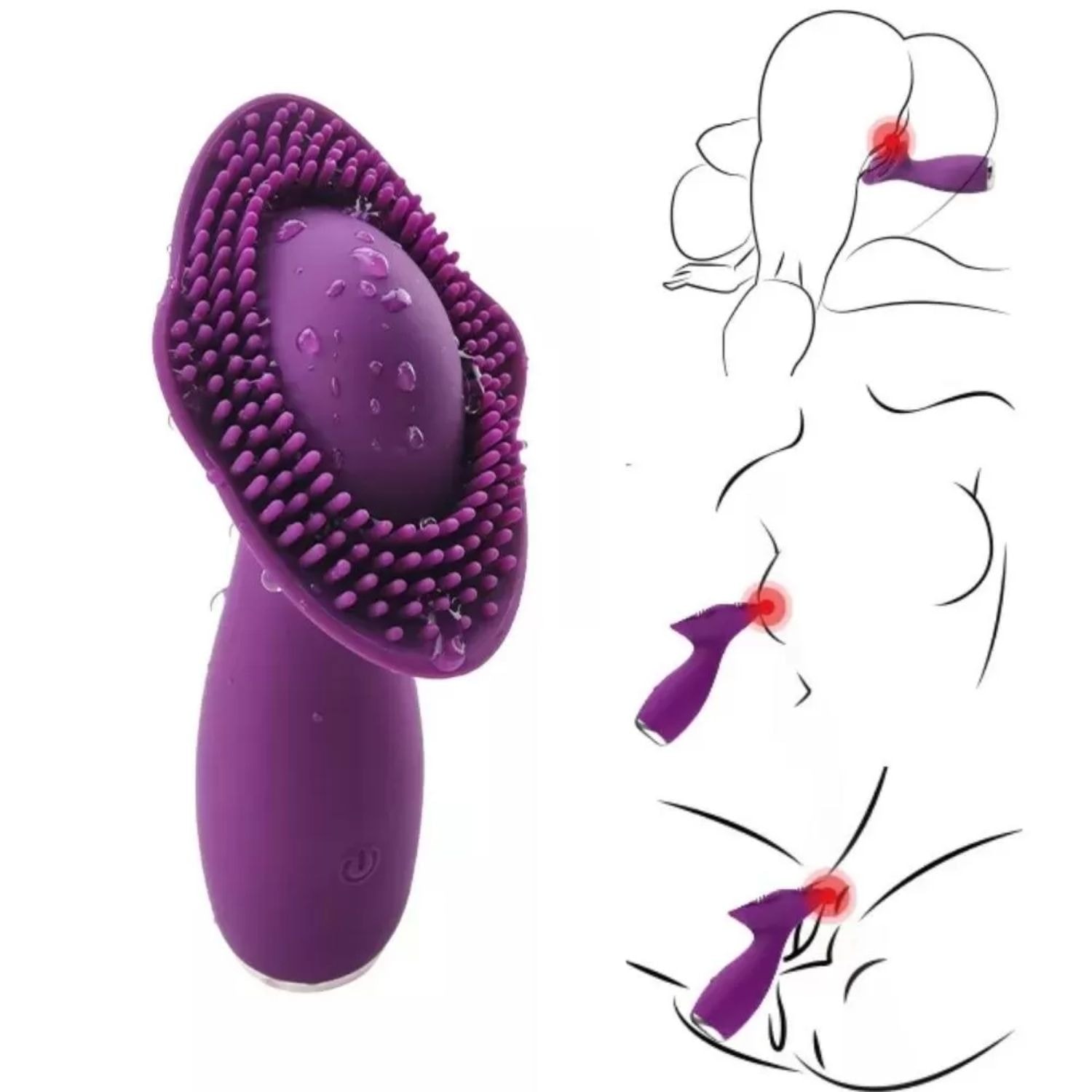 Şarjlı Isıtmalı Yoğun Vulva ve Göğüs Uyarıcı Tırtıklı Yeni Nesil Orgazm Masaj Vibratör detay