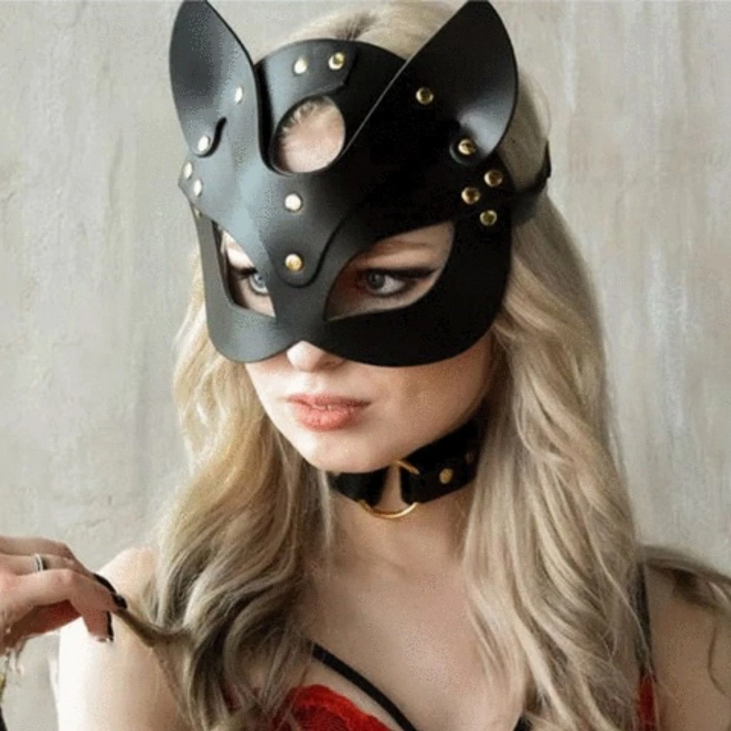 Sens Fantasy Cat Mask Deri Fantezi Kedi Maske - J968