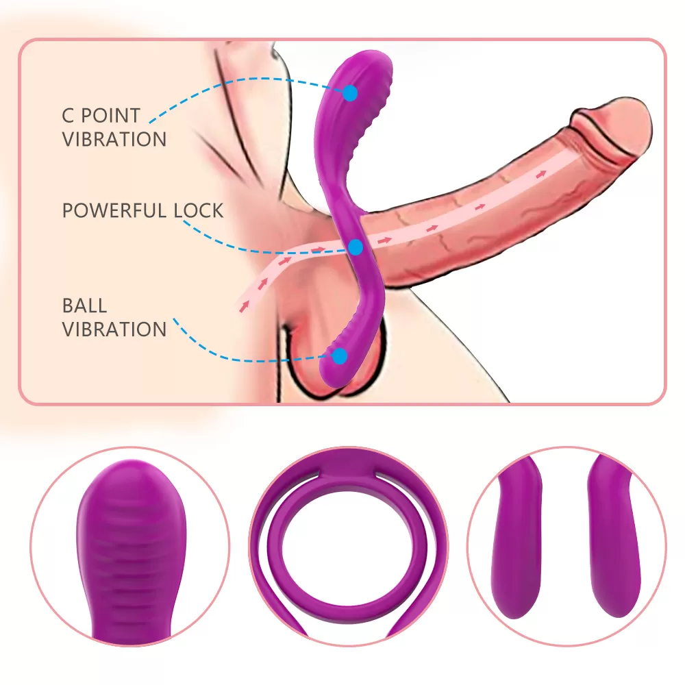 Singun - Şarjlı Uzaktan Kumandalı Klitoris Uyarıcı Vibratör Testis ve Perine Uyarıcı Penis Halkası