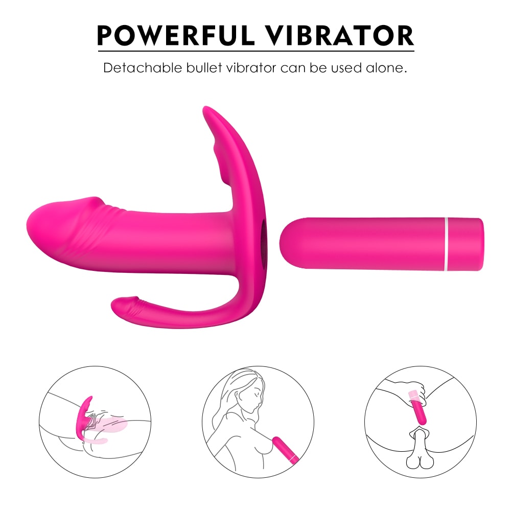 Didi Şarjlı Kumandalı Gizlice Külot İçi Giyilebilir Anal Vajina Klitoris Uyarıcı 3 in 1 Vibratör detay