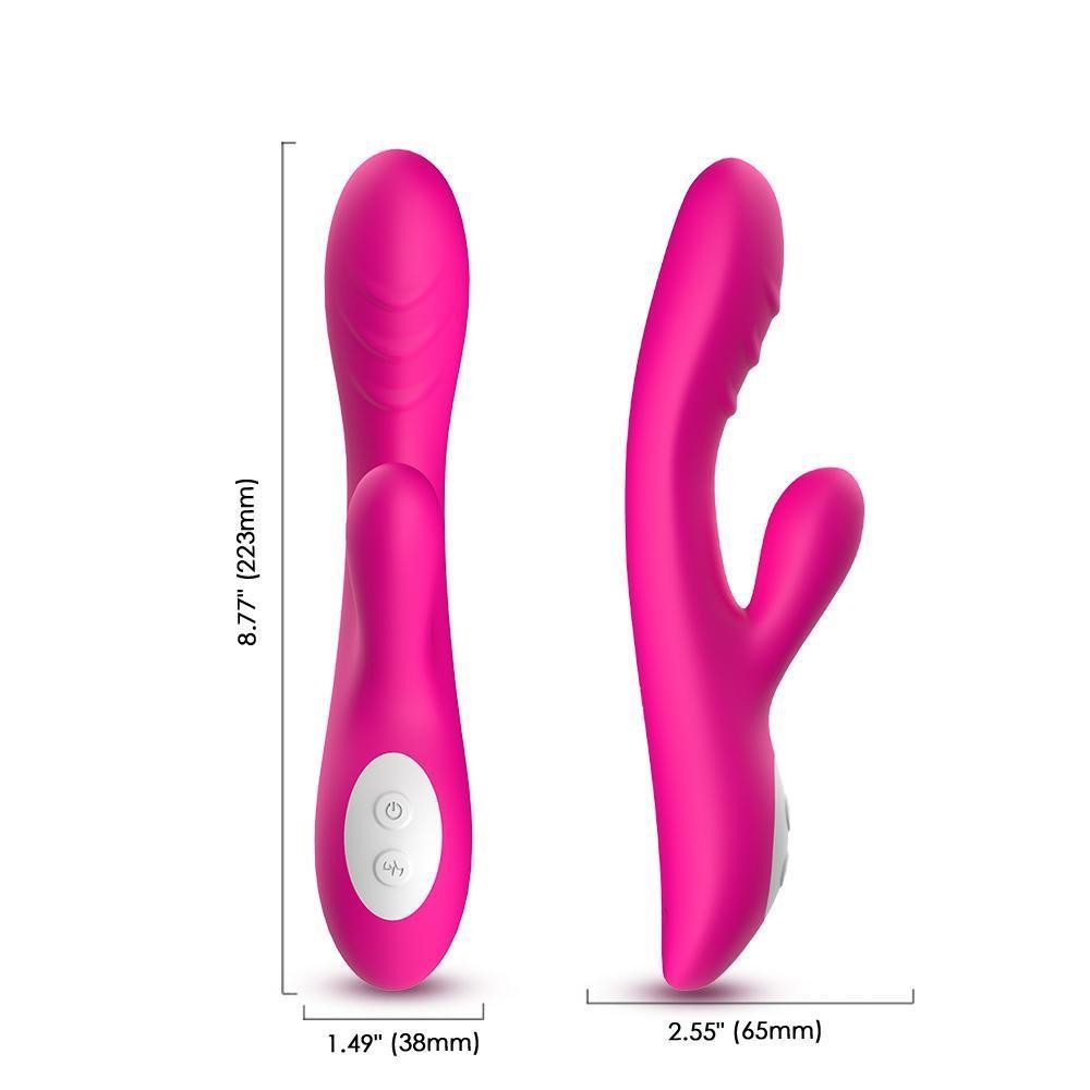 SPARK Isıtmalı Klitoris ve G Spot Uyarıcı 2 in 1 Rabbit Vibratör - Pembe
